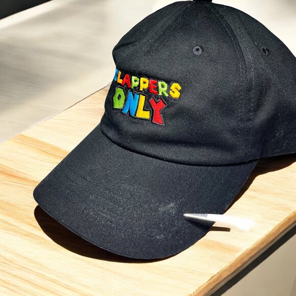 Unique Slappers Only Adjustable Black Baseball Cap Mario Bros Rare - Picture 5 of 7